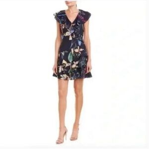 Parker Cosmic fleur ruffle dress